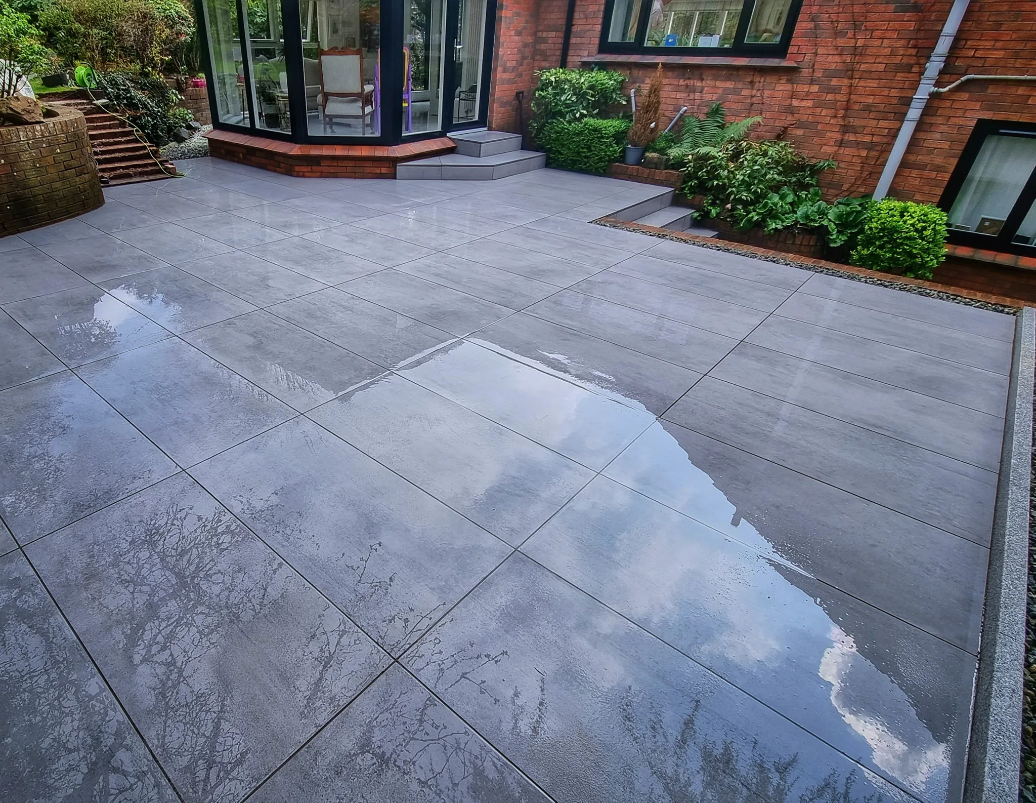 Premium tile paving completed by Grounded Belfast